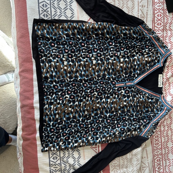 Hale Bob Long Sleeve V-Neck Top - Picture 2 of 2